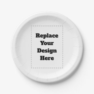 Create Your Own white Paper Plate