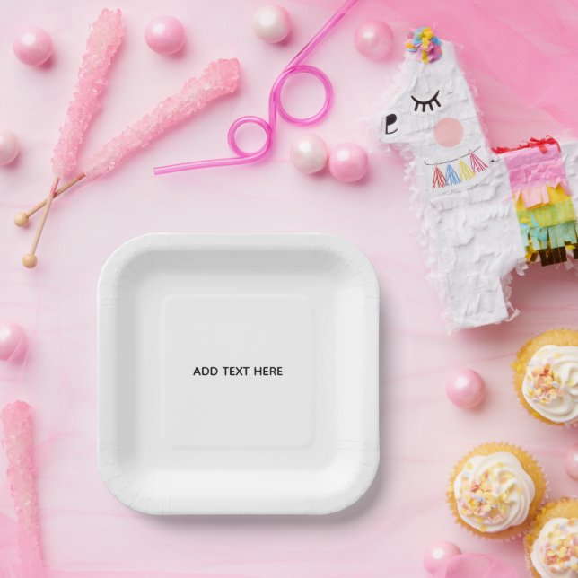 Create Your Own White  Paper Plate (Party)