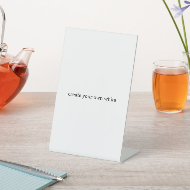 create your own white  pedestal sign (In SItu)