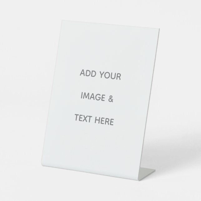 Create Your Own white  Pedestal Sign (Front)