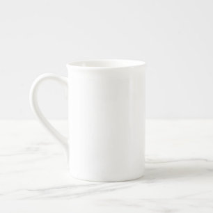 Create your own white personalizable bone china mug