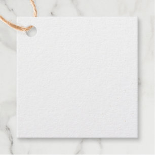 Create your own white personalizable favour tags