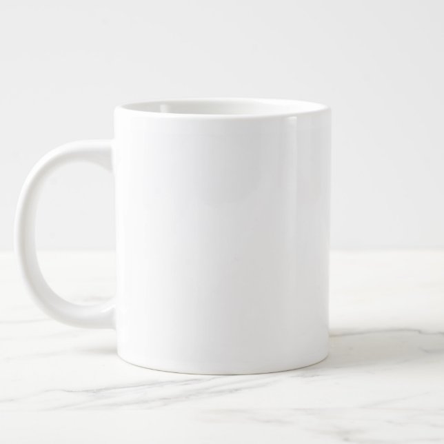 Create your own white personalizable large coffee mug (Left)