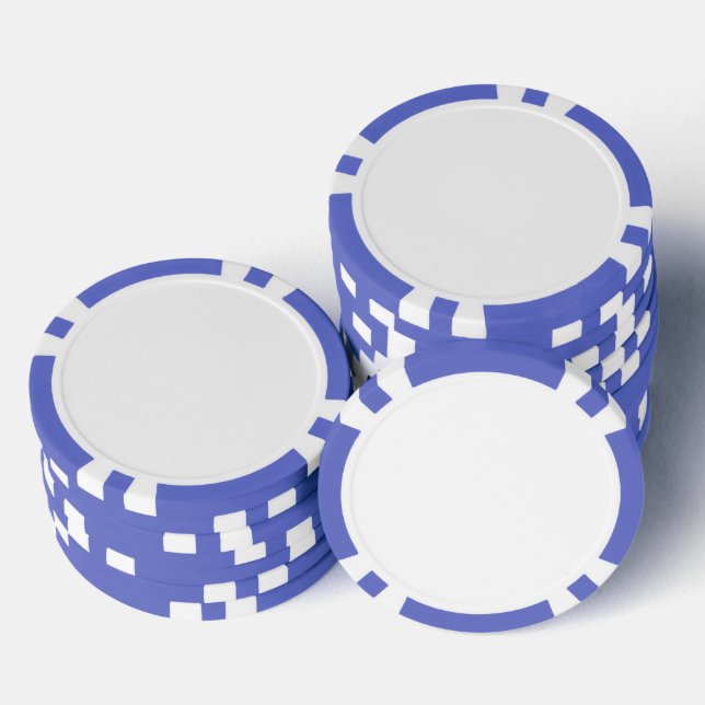 Create your own white personalizable poker chips (Stack)