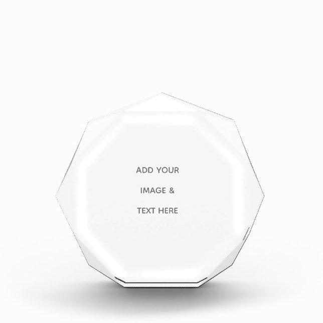 Create Your Own white  Photo Block (Front)