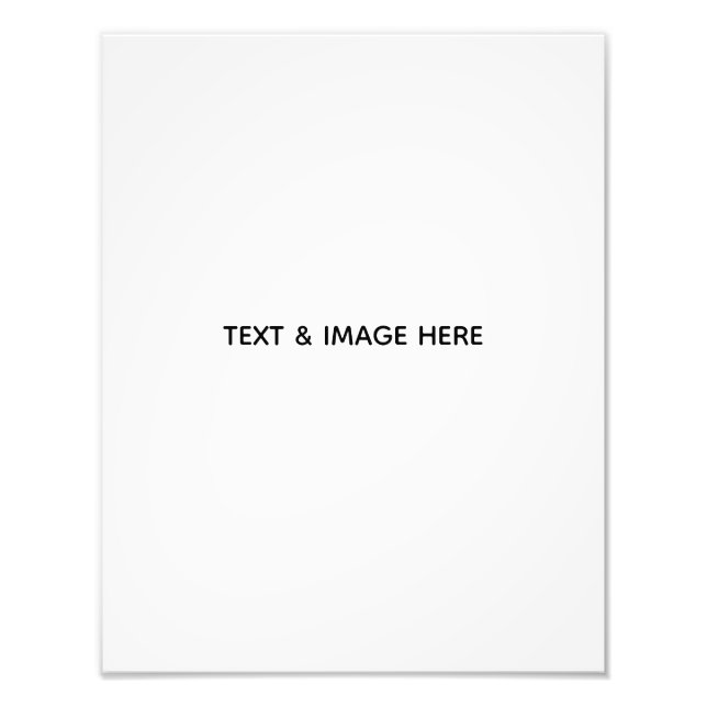 Create Your Own white Photo Print (Front)