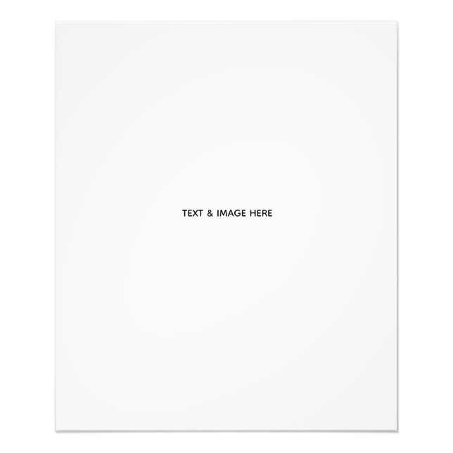 Create Your Own white Photo Print (Front)
