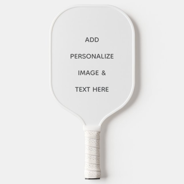 Create Your Own white  Pickleball Paddle (Front)