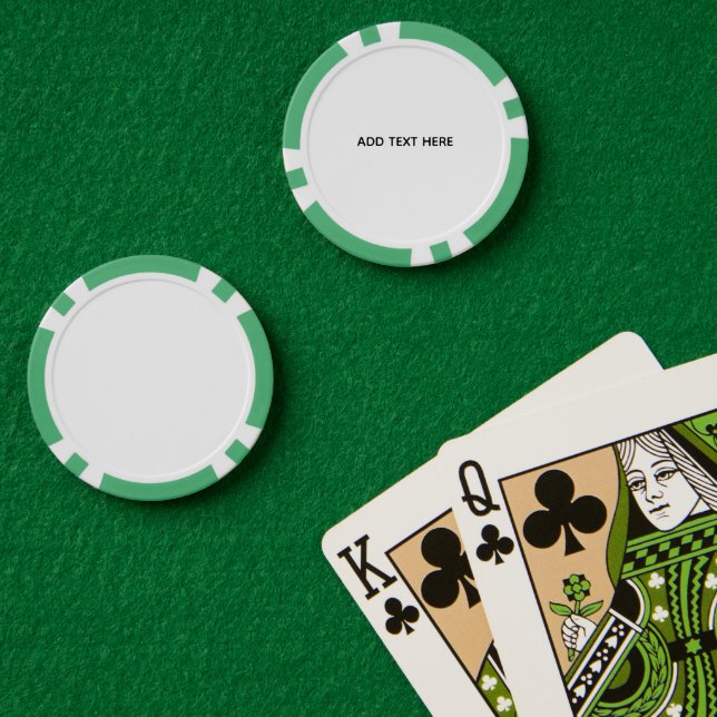 Create Your Own White  Poker Chips (Poker Table (Double))
