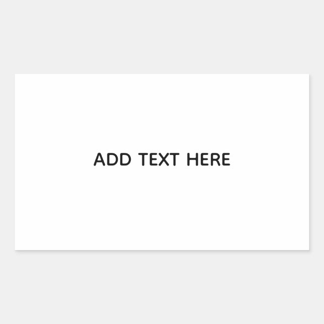 Create Your Own White  Rectangular Sticker (Front)