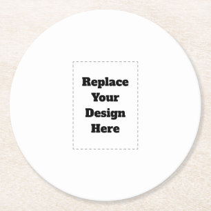 Create Your Own white  Round Paper Coaster