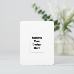 Create Your Own white  RSVP Card