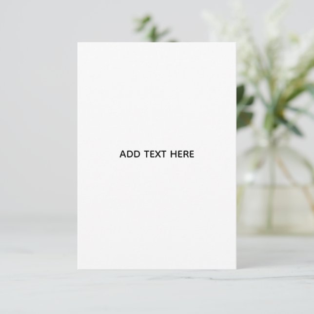 Create Your Own White  Save The Date (Standing Front)