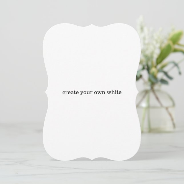 create your own white  save the date (Standing Front)