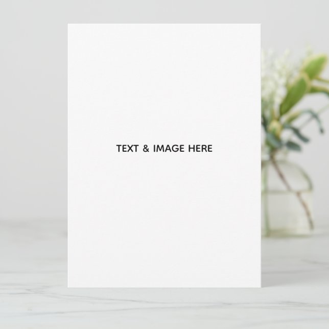 Create Your Own white Save The Date (Standing Front)