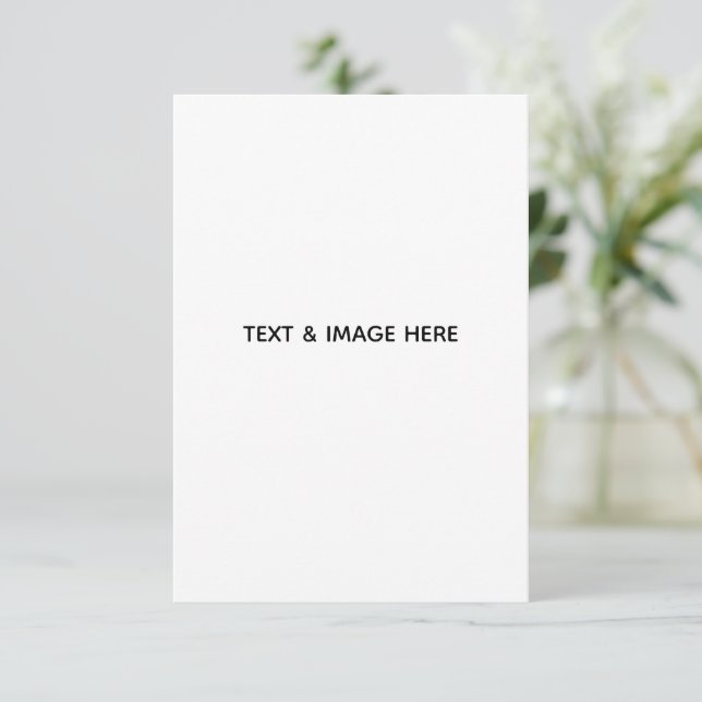Create Your Own white Save The Date (Standing Front)