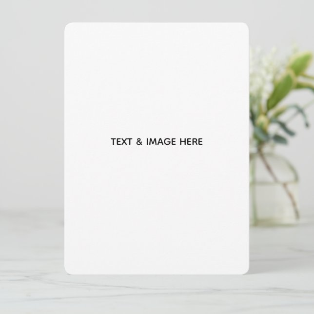 Create Your Own white Save The Date (Standing Front)