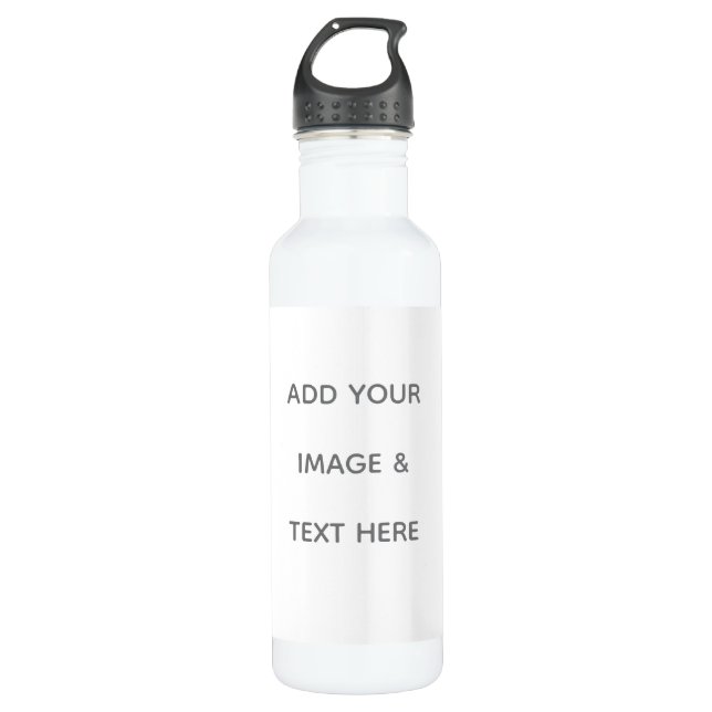 Create Your Own white  Save The Date 710 Ml Water Bottle (Front)