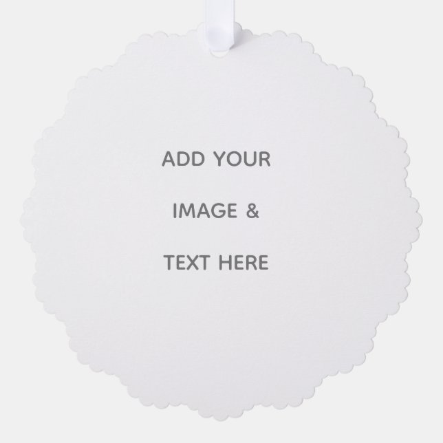 Create Your Own white  Save The Date Tree Decoration Card (Front)