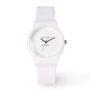 Create Your Own white  Save The Date Watch