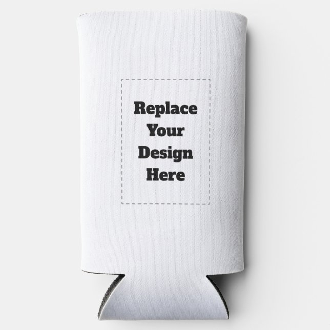 Create Your Own white  Seltzer Can Cooler (Front)