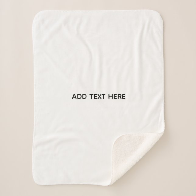 Create Your Own White  Sherpa Blanket (Front)