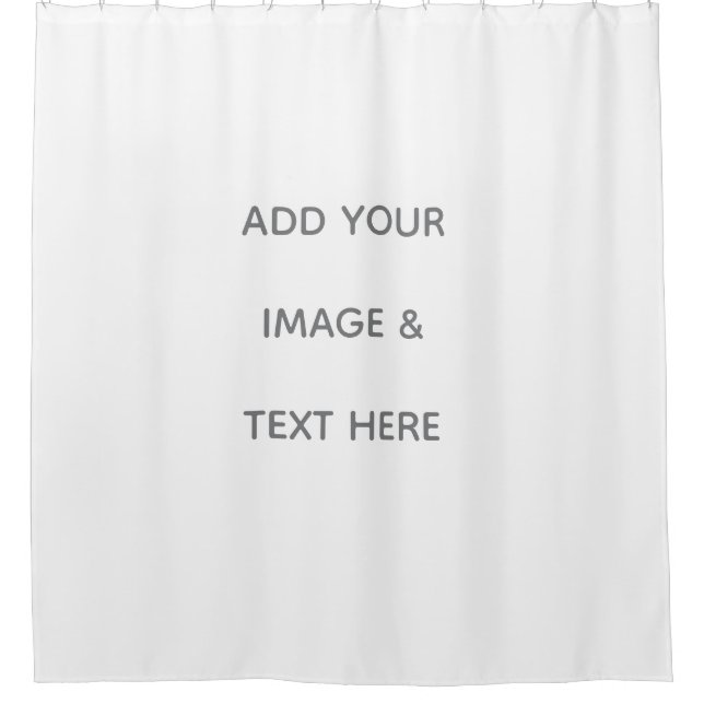 Create Your Own white  Shower Curtain (Front)