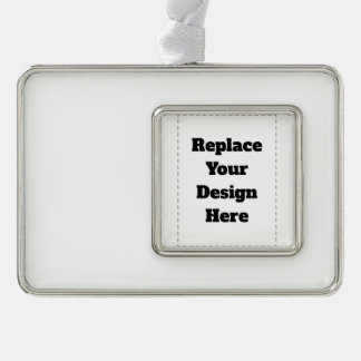 Create Your Own white Silver Plated Framed Ornament
