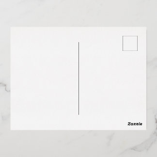 Create Your Own white simple Foil Holiday Postcard