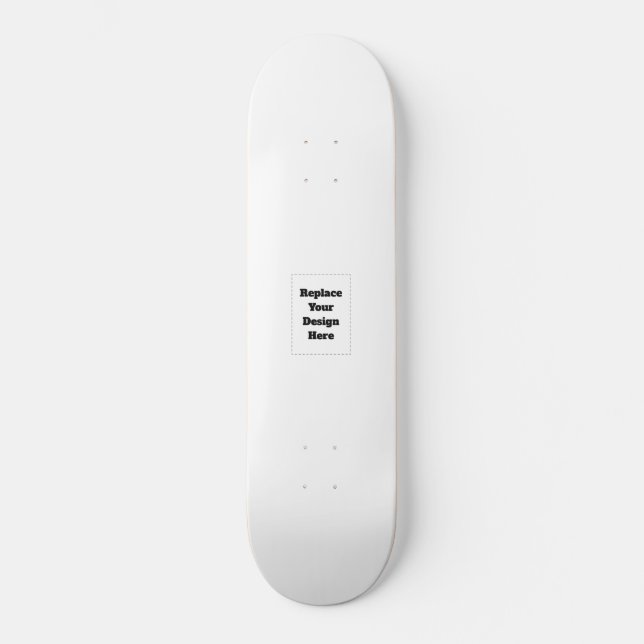 Create Your Own white  Skateboard (Front)