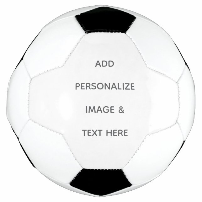 Create Your Own white  Soccer Ball (Front)