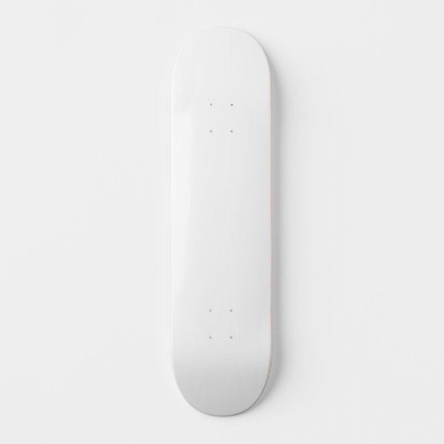 Create Your Own white solid 8" Skateboard Deck (Front)