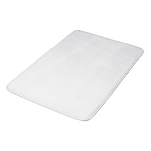 Create Your Own White Solid Custom Bath Mat