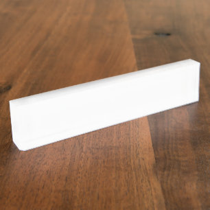 Create Your Own white solid Custom Desk Nameplate