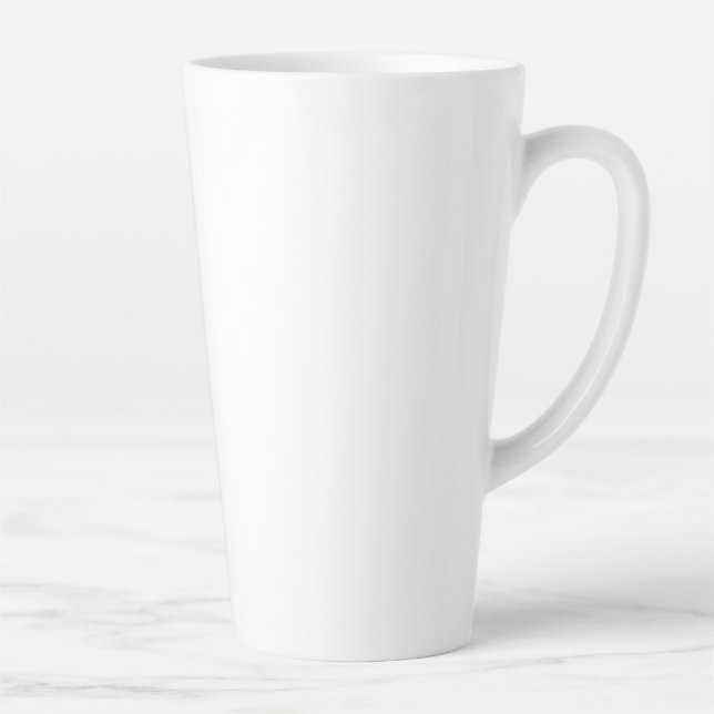 Create Your Own White Solid Custom Latte Mug (Right)