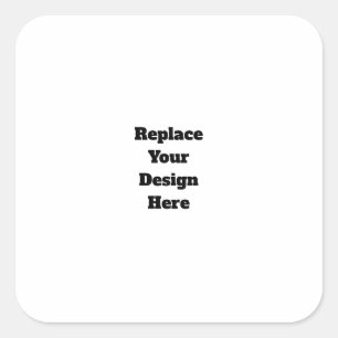 Create Your Own white Square Sticker