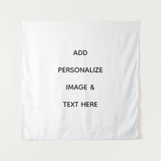 Create Your Own white Square Tapestry