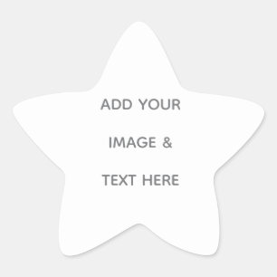 Create Your Own white Star Sticker