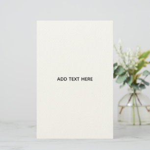Create Your Own White  Stationery