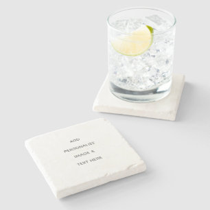 Create Your Own white  Stone Coaster