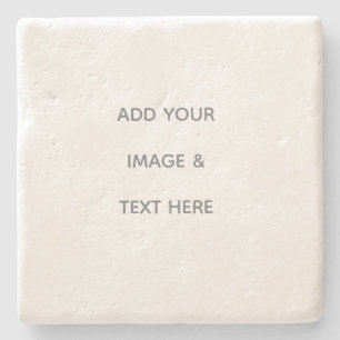 Create Your Own white  Stone Coaster