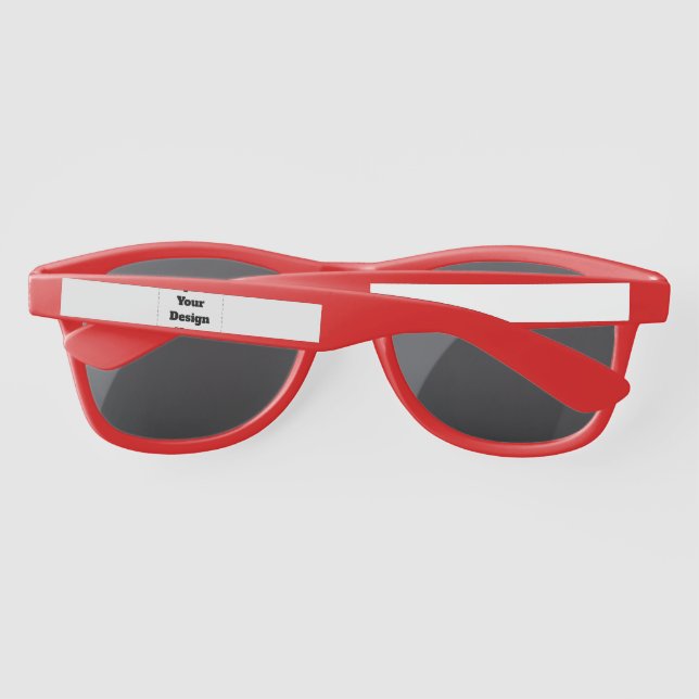 Create Your Own white  Sunglasses (Back)