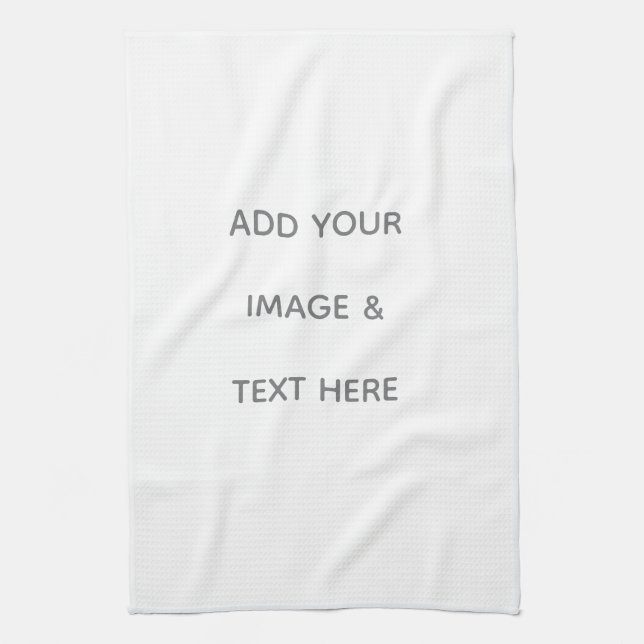 Create Your Own white  Tea Towel (Vertical)