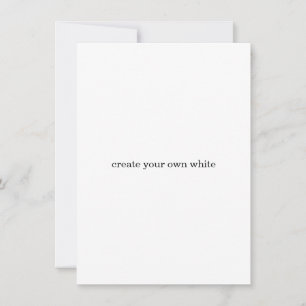 create your own white  thank you card