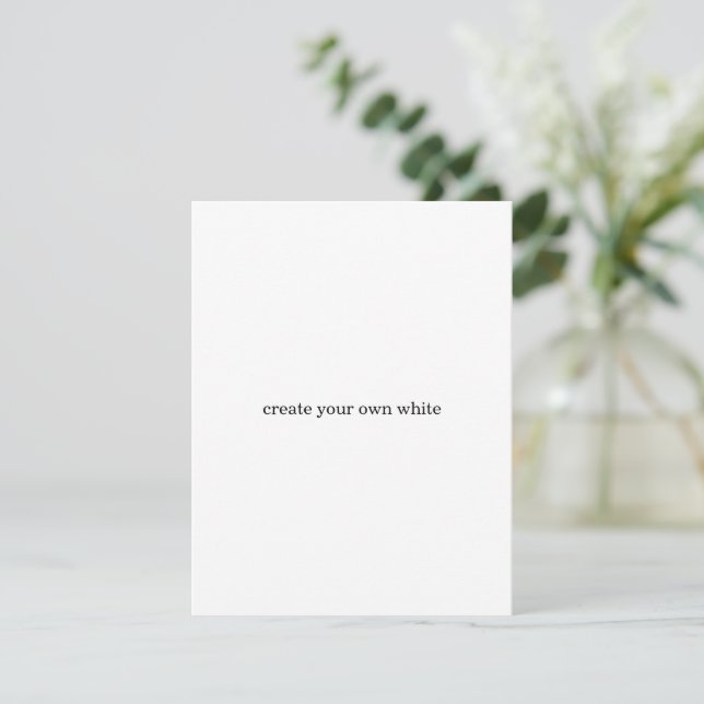 create your own white  thank you card (Standing Front)