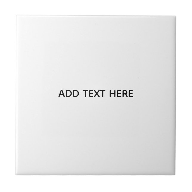 Create Your Own White  Tile (Front)