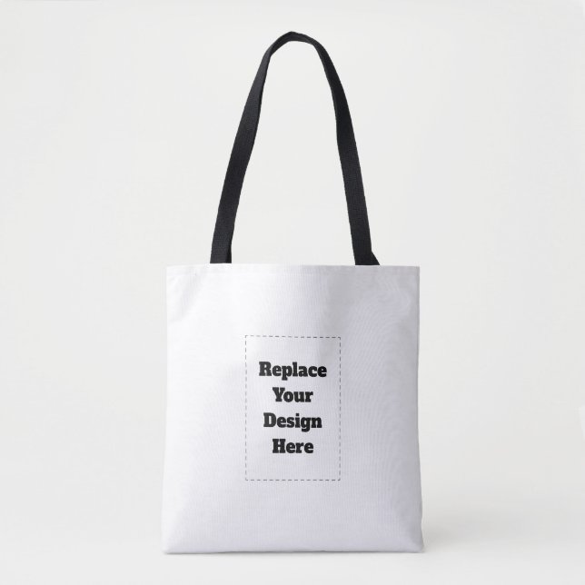 Create Your Own white  Tote Bag (Front)