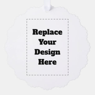 Create Your Own white Tree Decoration Card
