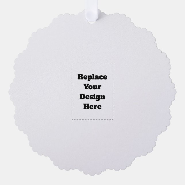 Create Your Own white  Tree Decoration Card (Front)