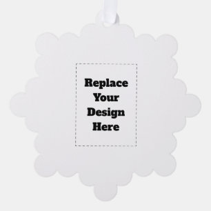 Create Your Own white  Tree Decoration Card